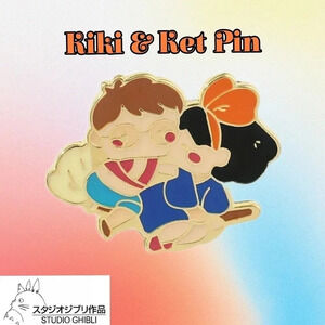 Studio Ghibli Couple Pin Kiki & Ket - Kiki's Delivery Service 🐈‍⬛🧹